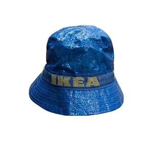 IKEA Bucket Hat Lined Rain Hat Sun Hat Blue Yellow